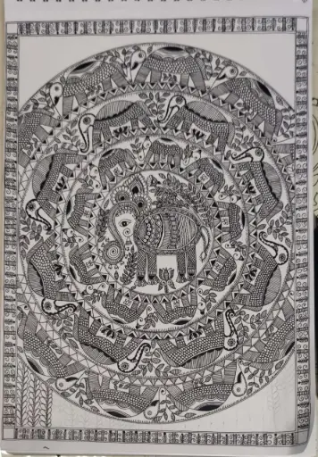 Circle of Life: A Madhubani Meditation on Nature